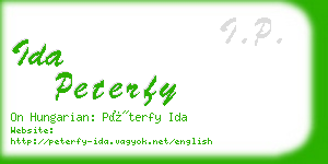 ida peterfy business card